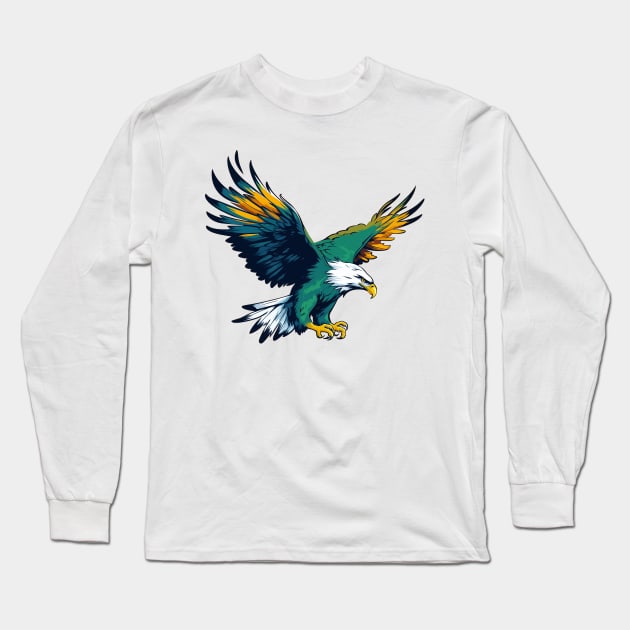 Philadelphia Eagles Landing Long Sleeve T-Shirt by lospaber